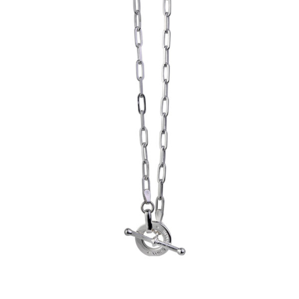 VON TRESKOW Clip Chain Necklace with VT Disk Toggle - Silver 43cm
