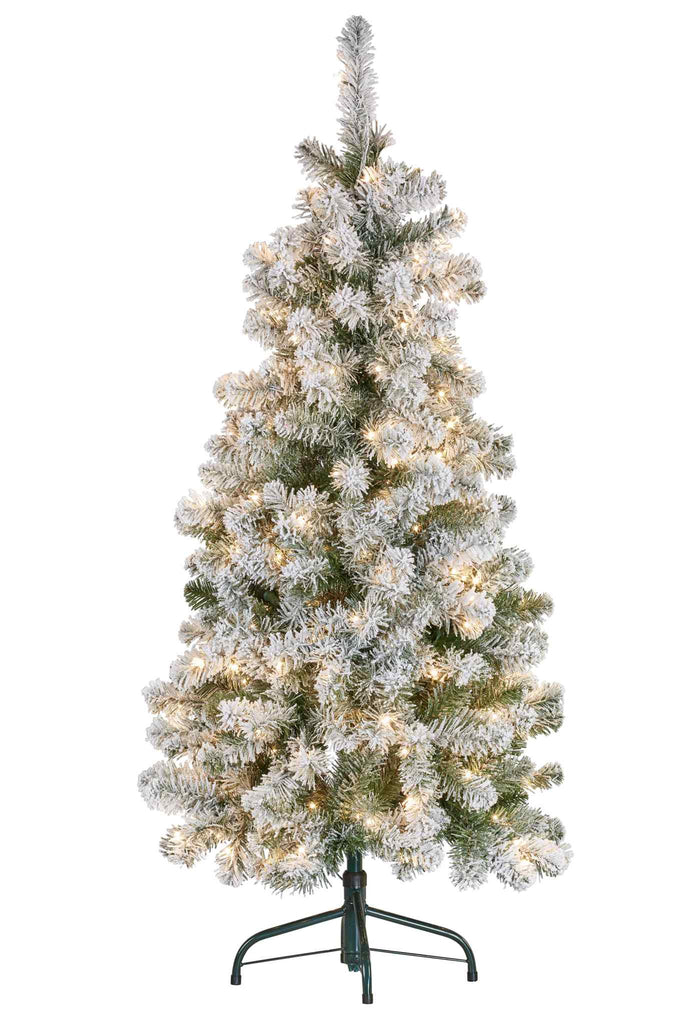 Slim Snowy Pre Lit 4.5ft Christmas Tree