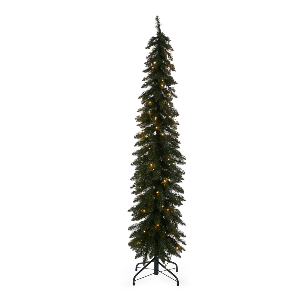 Scandinavian Fir Green Pre Lit Christmas Tree 5.5ft Pre Lit