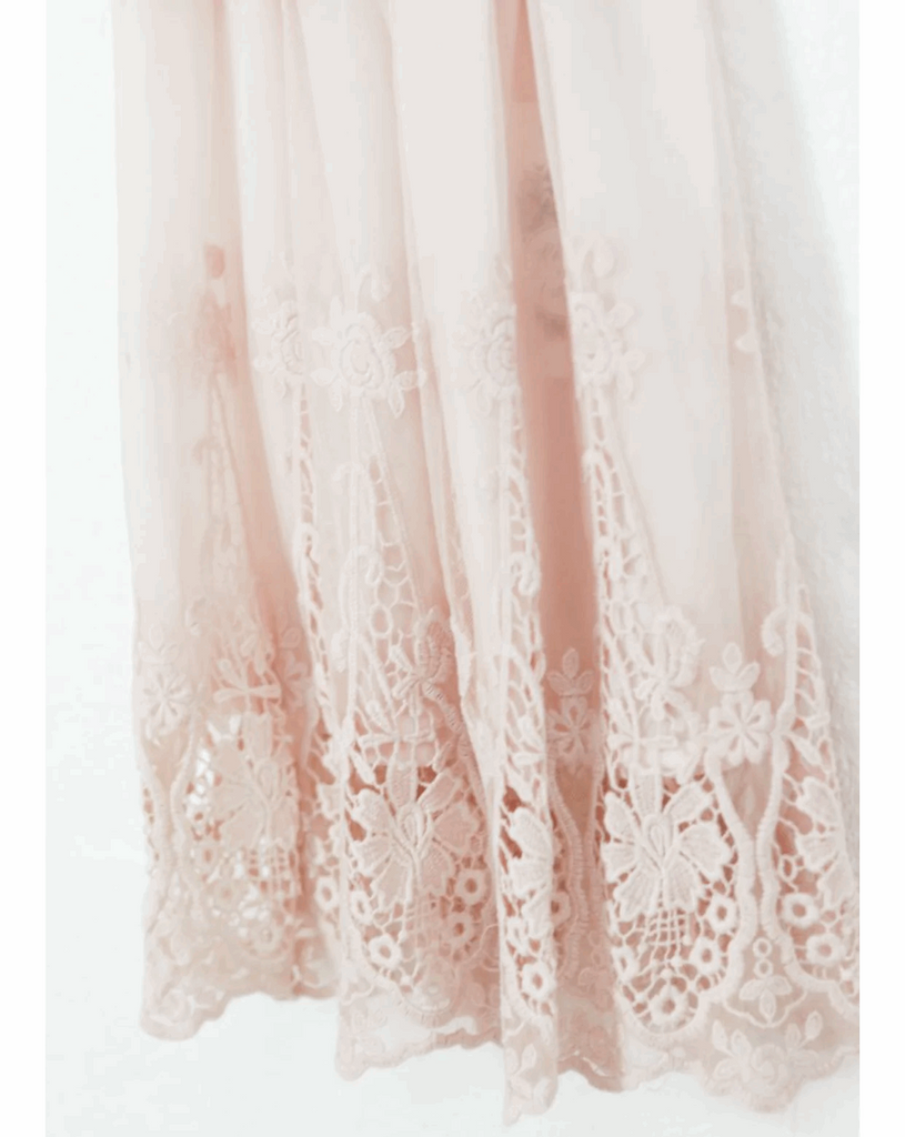 Heirloom Cherub Lace Dress - Blush