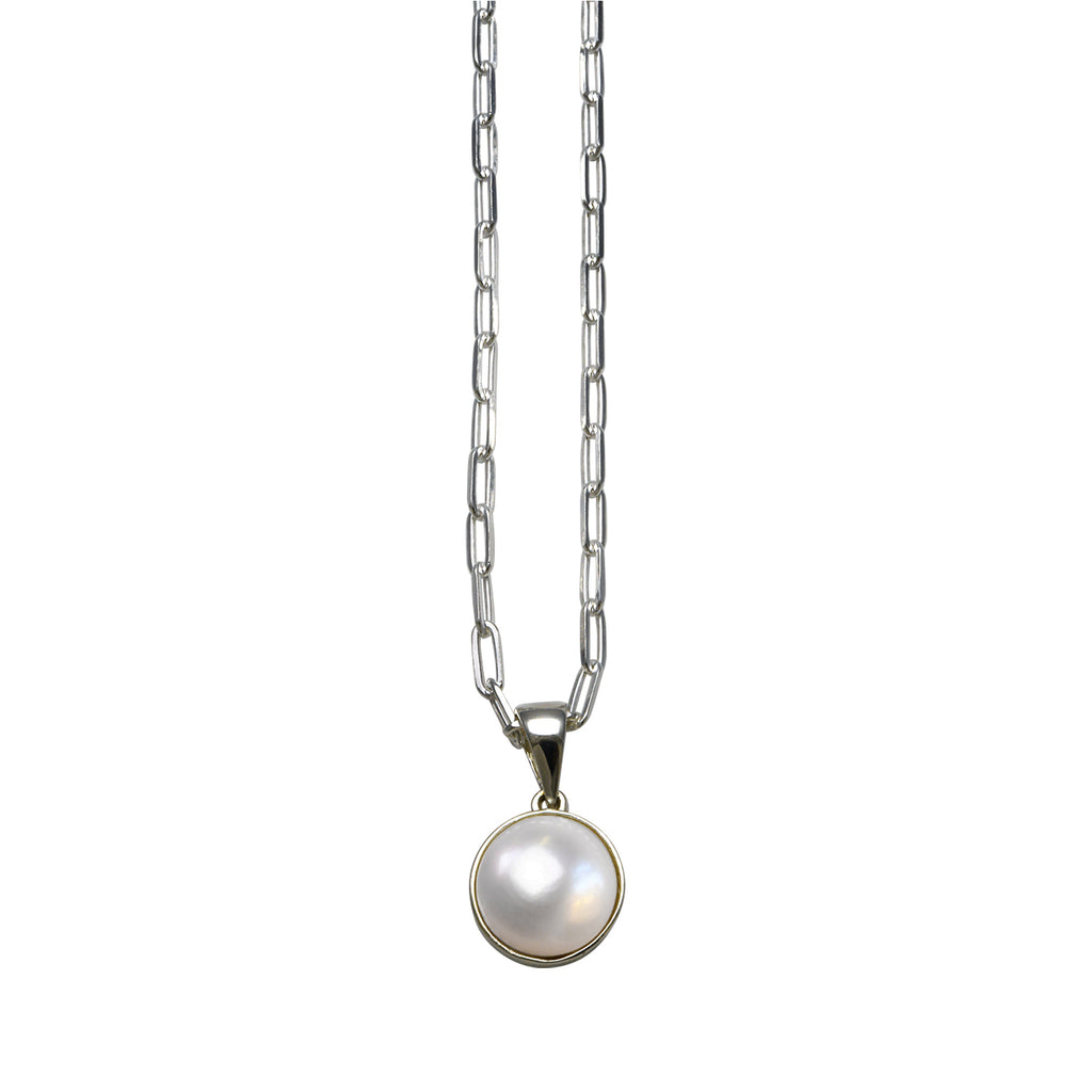 VON TRESKOW Fine Clip Chain Necklace with Pearl